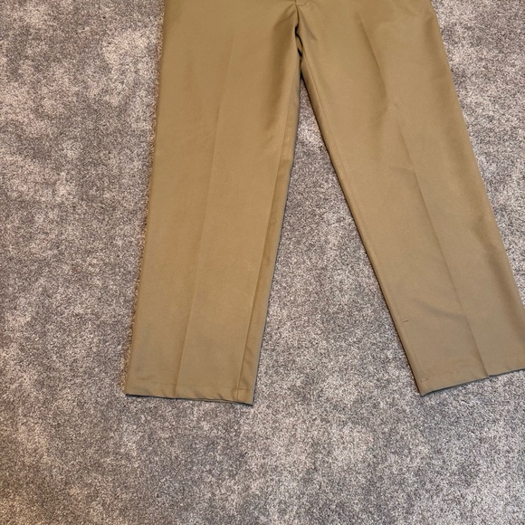 Mens Haggar Dress Pants With Elastic in the Waist 40 x 32 Big & Tall Tan - Picture 3 of 13